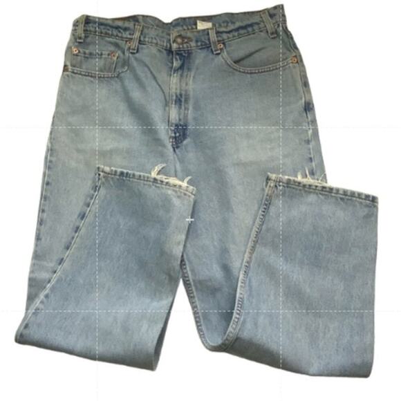 Levis 550 Red Tab Jeans Mens 34x30 Tapered Relaxed Light Wash Denim Streetwear - Picture 3 of 9